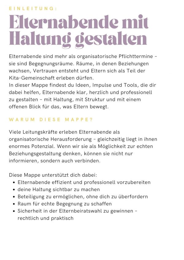 Praxis-Mappe: Elternabende – mit Haltung gestalten – Bild 3